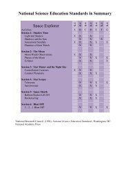 National Science Education Standards in Summary Space Explorer