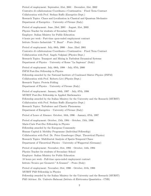 Curriculum Vitae et Studiorum Personal Data: surname ... - ISC - Cnr