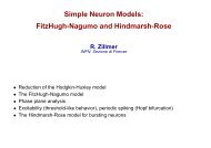 Simple Neuron Models: FitzHugh-Nagumo and Hindmarsh-Rose - ISC