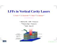 LFFs in Vertical Cavity Lasers - ISC - Cnr