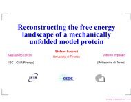 Reconstructing the free energy landscape of a ... - ISC - Cnr