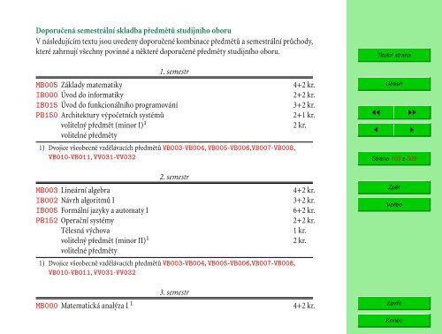 Studijní katalog - Fakulta informatiky - Masarykova univerzita