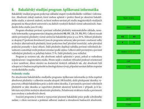 Studijní katalog - Fakulta informatiky - Masarykova univerzita