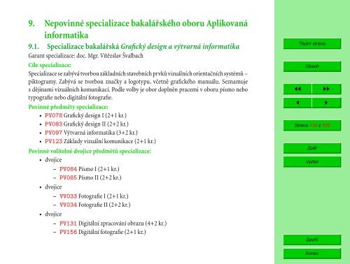 Studijní katalog - Fakulta informatiky - Masarykova univerzita