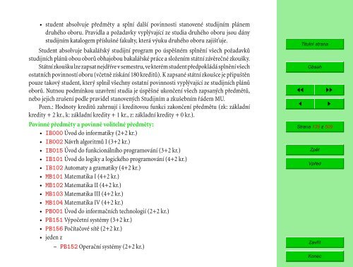 Studijní katalog - Fakulta informatiky - Masarykova univerzita