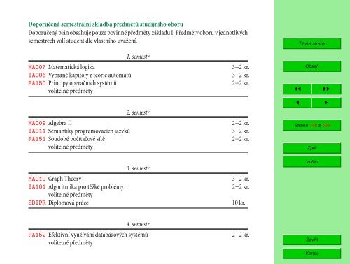 Studijní katalog - Fakulta informatiky - Masarykova univerzita