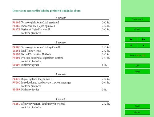 Studijní katalog - Fakulta informatiky - Masarykova univerzita