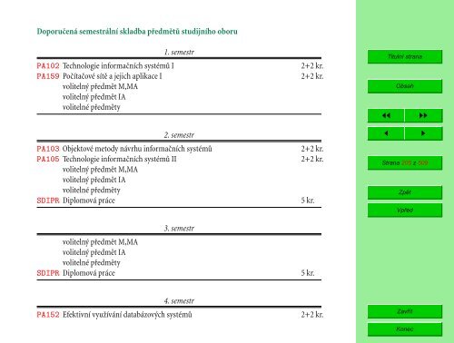 Studijní katalog - Fakulta informatiky - Masarykova univerzita