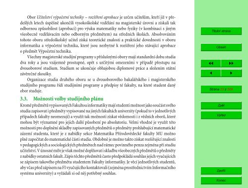 Studijní katalog - Fakulta informatiky - Masarykova univerzita