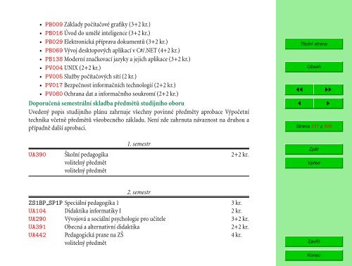 Studijní katalog - Fakulta informatiky - Masarykova univerzita