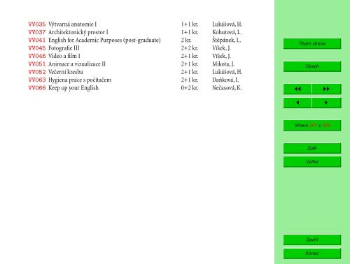 Studijní katalog - Fakulta informatiky - Masarykova univerzita