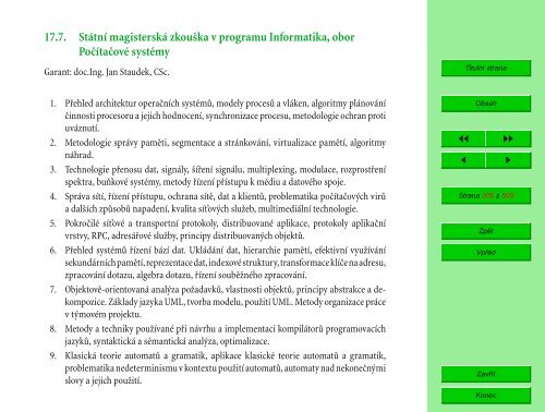 Studijní katalog - Fakulta informatiky - Masarykova univerzita