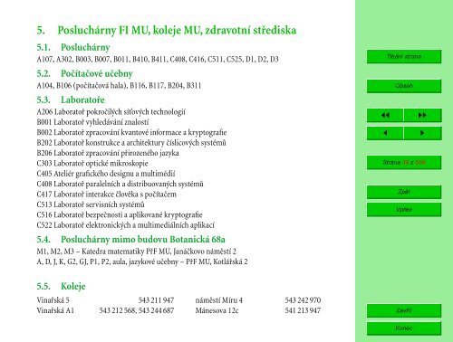 Studijní katalog - Fakulta informatiky - Masarykova univerzita