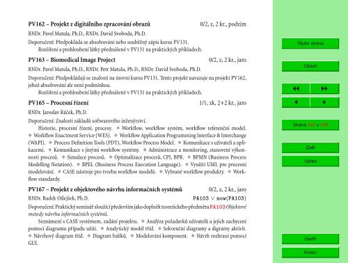 Studijní katalog - Fakulta informatiky - Masarykova univerzita