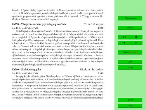 Studijní katalog - Fakulta informatiky - Masarykova univerzita