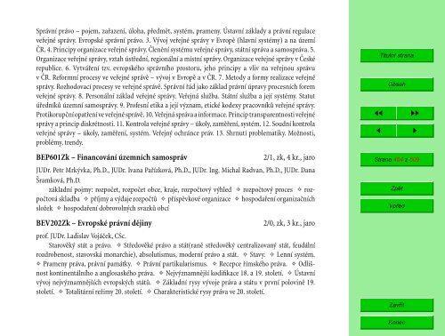 Studijní katalog - Fakulta informatiky - Masarykova univerzita