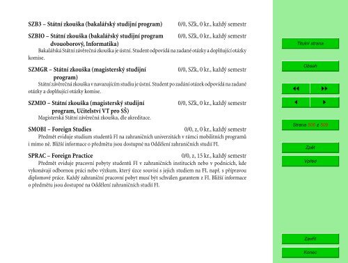 Studijní katalog - Fakulta informatiky - Masarykova univerzita