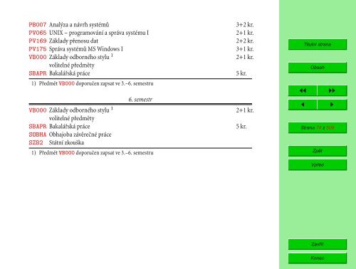 Studijní katalog - Fakulta informatiky - Masarykova univerzita