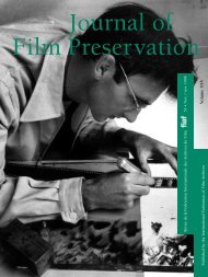 Journal of Film Preservation - FIAF