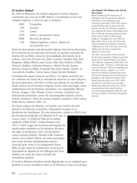 Journal of Film Preservation N° 60/61 - FIAF