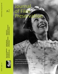 Journal of Film Preservation - FIAF