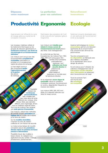 Moteurs pneumatiques industriels - Fiam