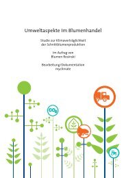 Umweltaspekte im Blumenhandel - MyClimate