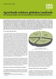 Fact-Sheet: Agrarfonds schüren globalen Landraub
