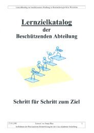 Auszug 2 aus dem Lernzielkatalog - Altenpflegeausbildung