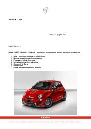 Torino, 21 giugno 2010 A/MKT/695/0110 ABARTH ... - Fiat 500 Blog