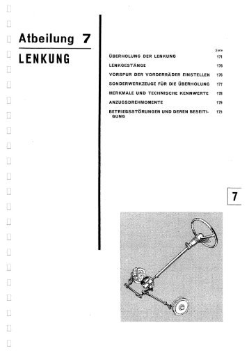 Albeilung 7 LENKUNG - Fiat 500 Klub Danmark