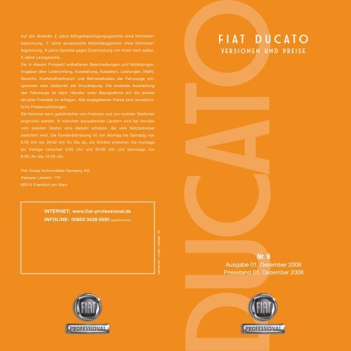 Drucken Doblo Cargo_Preisliste 1#6737EA - Fiat Professional