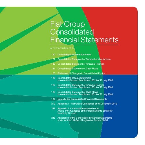Fiat Group Consolidated Financial Statements And Notes Fiat Spa