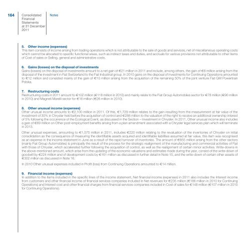 Fiat Group - Consolidated Financial Statements and Notes - Fiat SpA