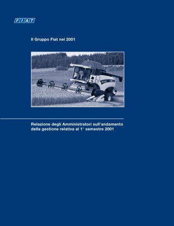 Il Gruppo Fiat nel 2001 Relazione degli Amministratori sull - Fiat SpA