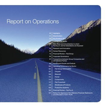 Report on Operations - Fiat SpA