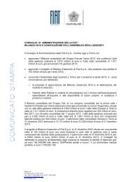 Consiglio di Amministrazione Fiat: Bilancio 2012 e ... - Fiat SpA