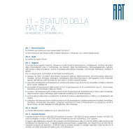 11 – Statuto della Fiat S.p.a.