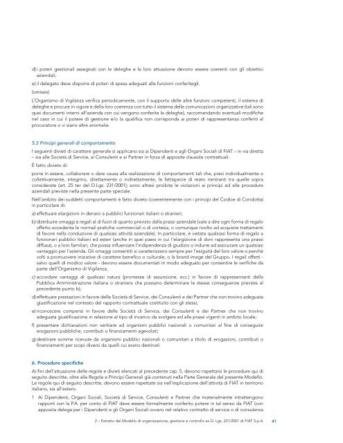 Relazione sulla Corporate Governance (Marzo 2006) - Fiat SpA