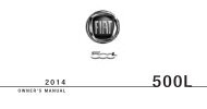 2014 FIAT 500L Owner's Manual