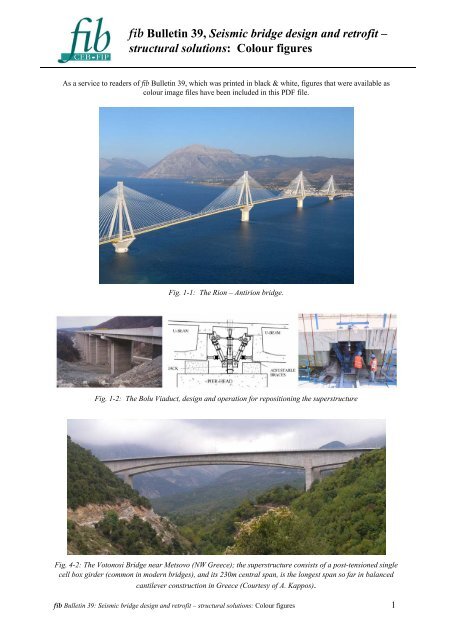 fib Bulletin 39, Seismic bridge design and retrofit – structural solutions