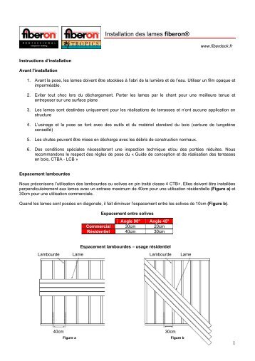 Installation des lames fiberon® - Fiberdeck