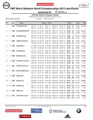 FIBT Bob & Skeleton World Championships 2012 Lake Placid