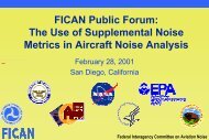FICAN Public Forum: The Use of Supplemental Noise Metrics in ...