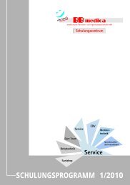 SCHULUNGSPROGRAMM 1/2010 - BB medica