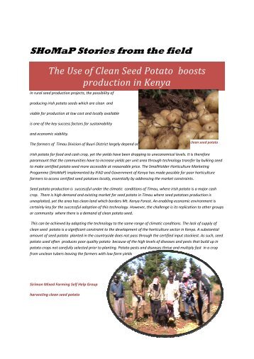 The Use of Clean Seed Potato boosts production in ... - FIDAfrique