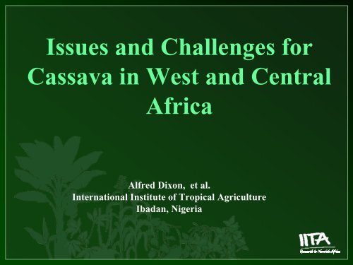 Issues and Challenges for Cassava in West and Central ... - FIDAfrique