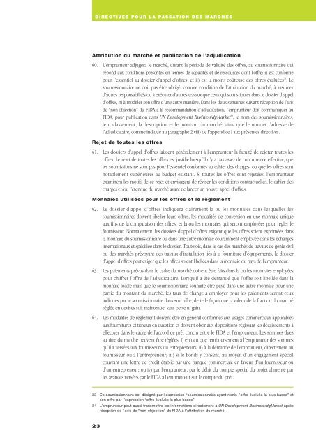 Directives du FIDA pour la passation marchés - FIDAfrique