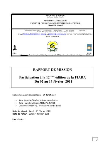 Rapport FIARA 2011, version partagée best - FIDAfrique