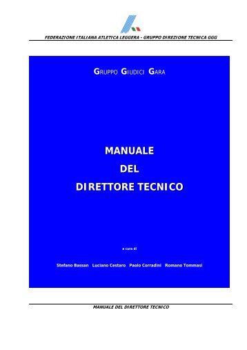 Manuale del Direttore Tecnico (pdf da 671 Kb) - Fidal Lombardia